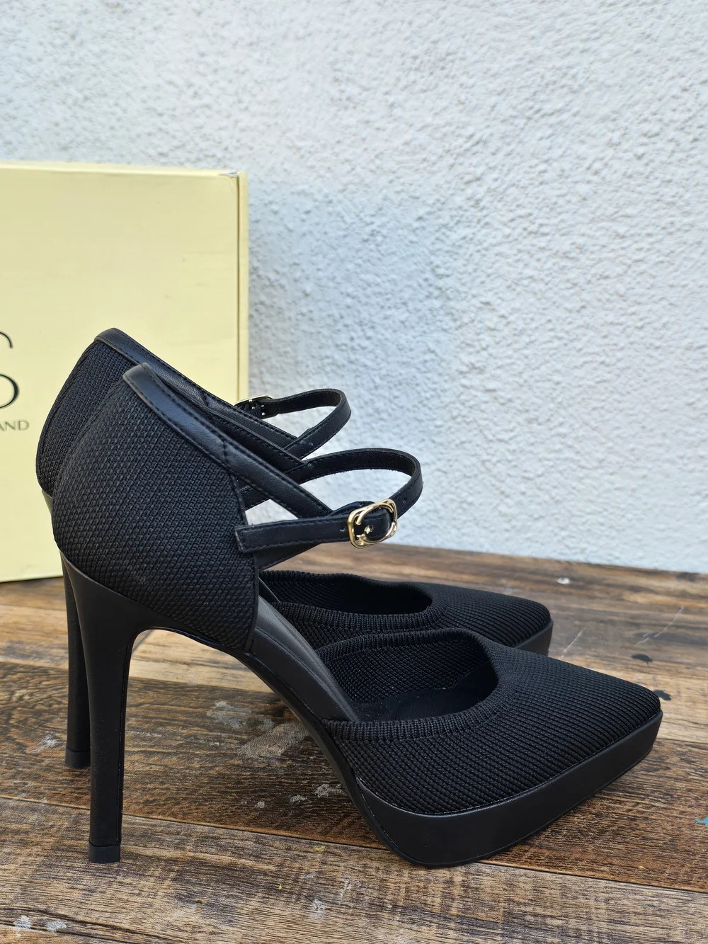 Cosy Islsand Black Pointed Toe Mary Jane Stiletto Heels Size 5 - Picture 6 of 11